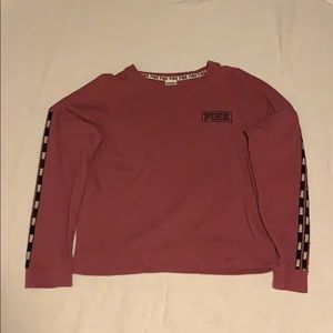 Mauve and black crew neck